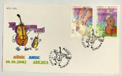 Efemera - 2002 FDC Müzik, Ankara, 10.10.2002, PTT M.O.B.Y.D. İlk Gün Zarfı (FDC-594) - kitantik - kitaLog