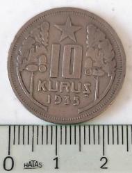 1935 10 KURUŞ ORİJİNAL MADENİ PARASI XXX2W1 EN NADİR TARİHLİSİ