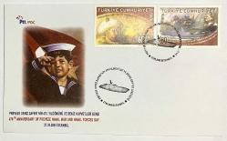 2008 FDC Preveze Deniz Zaferi'nin 470. Yıldönümü ve Deniz Kuvvetleri Günü, İstanbul, 27.09.2008, PTT M.O.B.Y.D. İlk Gün Zarfı (FDC-707)