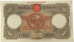 İtalya 100 Lire 1940 CT Kondisyon.