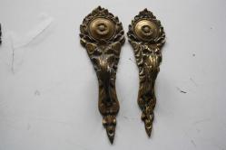 2 ADET  TAKIM   VİNTAGE PRİNÇ PERDE ASKILIK (İ3 KASA - X1