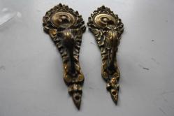 2 ADET  TAKIM   VİNTAGE PRİNÇ PERDE ASKILIK (İ3 KASA - X1