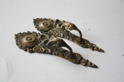 2 ADET  TAKIM   VİNTAGE PRİNÇ PERDE ASKILIK (İ3 KASA - X1