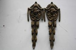 LOT.12 » 2  ADET  TAKIM   VİNTAGE PRİNÇ PERDE ASKILIK (İ3 KASA - X4