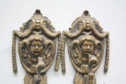 2  ADET  TAKIM   VİNTAGE PRİNÇ PERDE ASKILIK (İ3 KASA - X4