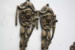 2  ADET  TAKIM   VİNTAGE PRİNÇ PERDE ASKILIK (İ3 KASA - X4