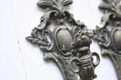 2  ADET  TAKIM   VİNTAGE PRİNÇ PERDE ASKILIK (İ12 KASA -- X2