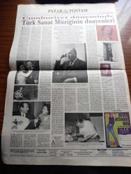 Pazar Postası Gazetesi - Turkish Newspaper - 11 Ağustos 1996 - Sayı 138 - ANAP'ta zor dönemeç yazan Mete Belovacıklı - Avrupa'nın Refah Partisi'ne ve Türkiye'ye bakışı yazan Faruk Şen - Refah Sorunsalı yazan Doğu Ergil - Sevr'de çok hukuk yazan Taha Akyol - Kamil Koç Prestij'i seçti - Çetinkaya'nın hedefi 250 mağaza - Kürt sorununu Paris şartı çözer yazan Ömer Servet - Yeni Sol ve SHP üzerine yazan Ercan Karakaş - ANAP Genel Merkezi KİT'leşti yazan Naki Özkan - terör kabuk değiştiriyor yazan Sami Kohen - Fransa eski cumhurbaşkanı Mitterand'ın erotik hikayeleri - Hitler'in zafer siparişi satıldı - Ar olimpiyata değil kar olimpiyatı yazan Dinçer Güner - Hişt Kültür Sanat dergisi yazan Ahmet Ümit - haftanın filmleri yazan Ahmet Mithat - borsada seçici olma zamanı - İMKB kapanış - En iyi 10 Hisse - Cumhuriyet döneminde Türk sanat müziğinin duayenleri - Münir Nurettin Selçuk fotoğraf - Selahattin Pınar fotoğraf - Osman Nihat Akın Yahya Kemal Beyatlı'nın şiirleri üzerine beste yaptı