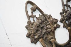 2  ADET  TAKIM   VİNTAGE PRİNÇ PERDE ASKILIK (İ12 KASA -- X4