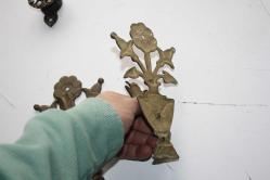 2 ADET TAKIM VİNTAGE PRİNÇ PERDE ASKILIK (İ12 KASA -- X6