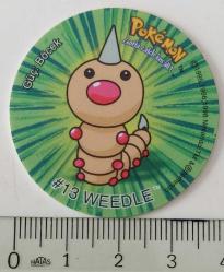 POKEMON 13 WEEDLE GÜÇ BÖCEK ORİJİNAL CİPS TASOSU ÇİL 3BBB1Ş ÇOK NADİR