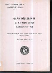Garb Dillerinde A. Süheyl Ünver Bibliyografyası