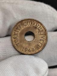 1948 Yılı Gümüş 1 Lira Çil