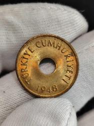 1948 Yılı Gümüş 1 Lira Çil
