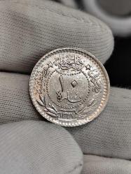 Sultan Reşat 1327/5 Nikel 10 Para Çil