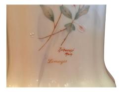 Fransız Limoges el boyama porselen vazo 24,5 cm boyunda