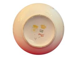 Fransız Limoges el boyama porselen vazo 20,5 cm boyunda