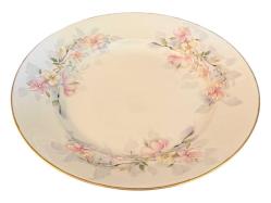 Fransız Limoges el boyama porselen tabak sunum tabağı 31,5 cm boyunda