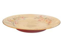 Fransız Limoges el boyama porselen tabak sunum tabağı 31,5 cm boyunda
