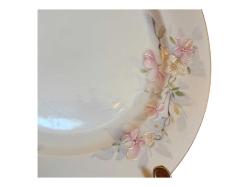 Fransız Limoges el boyama porselen tabak sunum tabağı 31,5 cm boyunda