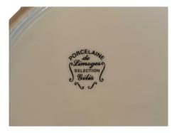 Fransız Limoges el boyama porselen tabak sunum tabağı 31,5 cm boyunda