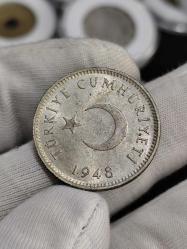 1948 Yılı Gümüş 1 Lira Çil