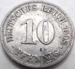 LOT.16 » Almanya 1908 A 10 Pfennig Alman İmparatorluğu Bakır-Nikel