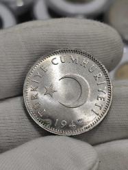 1947 Yılı Gümüş 1 lira Çil