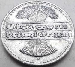 Almanya 1921 A 50 Pfennig Weimar Cumhuriyeti Alüminyum Madeni Para