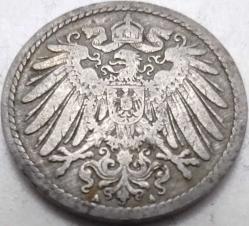 Almanya 1890 A 5 Pfennig Alman İmparatorluğu Bakır-Nikel Berlin Baskı