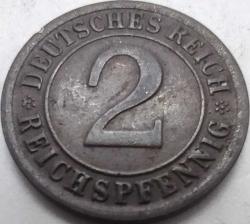 Almanya 1925 F 2 Reichspfennig Weimar Cumhuriyeti Bronz Madeni Para