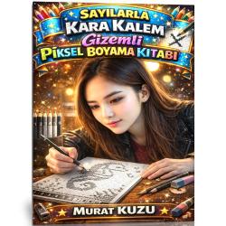 Sayılarla Kara Kalem Gizemli Piksel Boyama Kitabı