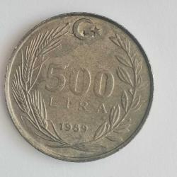 TÜRKİYE  1989   500  LİRA