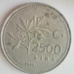 TÜRKİYE  1992   2500  LİRA