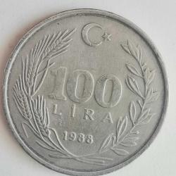TÜRKİYE  1988    100  LİRA   GRİ RENK