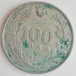 TÜRKİYE  1987    100  LİRA   GRİ RENK