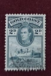 İngiliz Sömürgesi Gold Coast- Damgalı pul