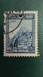 1926 YILI TÜRKİYE  LONDRA BASKISI ANKARA KALESİ 10 KURUŞ DAMGALI  ŞARNİYERSİZ