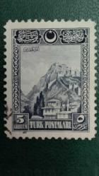 LOT.20 » 1926 YILI TÜRKİYE  LONDRA BASKISI ANKARA KALESİ 5 KURUŞ DAMGALI  ŞARNİYERSİZ