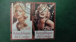 2012 YILI KONGO MARİLYN MONROO BİTİŞİK DAMGALI ŞARNİYERSİZ