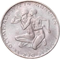 Almanya 10 Mark 1972 Gümüş (D) 'Münih Olimpiyatları' ÇİL YMP11219