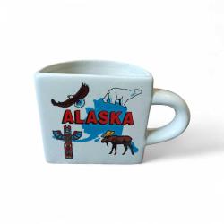 vintage ''Alaska was so expensıve''yazılı seramik kupa & 9 cm