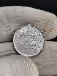 Sultan Reşat 1327/7 Gümüş 2 Kuruş Çil Nadir