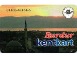 6K = ULAŞIM  KARTI ( BURDUR ) KENT KART - ÖĞRENCİ ( 2. EL * TEMİZ ve NADİR )