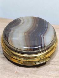 K202----MERMER KAPAKLI ESKİ KÜÇÜK BOY PİRİNÇ KUTU