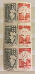 1958 ATATÜRK'ÜN VEFATININ 20.YILI ÜÇLÜ BLOK DAMGASIZ MNH p531