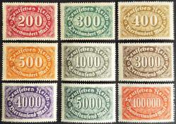 +++ ALMANYA REICH LOT      1922-23      9 ÇEŞİT   - DAMGASIZ