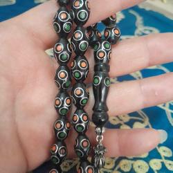 Kuka Üzeri İşlemeli Tespih