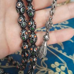 Kuka Üzeri İşlemeli Tespih