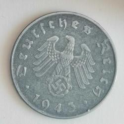 NAZİ ALMANYASI  1943 A  10 PFENNIG